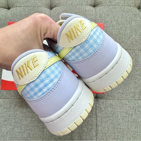 🧺🐣 Nike dunk low pastel purple blue picnic plaid shoes - Picture 4 of 7